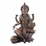 Statue - Lakshmi  - Seated (Brass Finish)