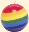 Rainbow 3" Globe Candle