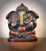 Statue - Ganesh - Brass (Red Polish)