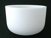 Frosted Crystal Singing Bowl - E Note - 12" Perfect Pitch