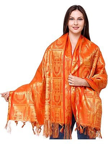 Lord Ayyappan Prayer Shawl (Orange)
