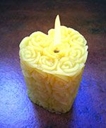 Heart Pillar Candle (Beeswax)