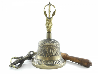 Xl Buddhist Spiritual Tibet Bell And Dorje