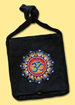 Black Hemp Bag with Om Symbol
