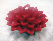 Beeswax Candle - Dahlia (Red)