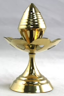 Brass Lotus Beehive Pedestal (Medium)