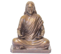 Statue - Jesus Christ Meditating - 8" (Bronze)