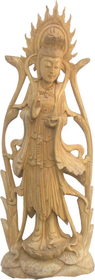 Kuan Yin Wood Statue (20")