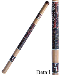 Bamboo  Didgeridoo with Blue Gecko