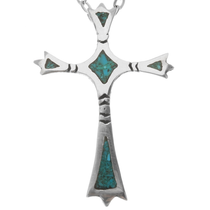 Navajo Turquoise-Silver Cross