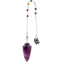Amethyst Pendulum - Chakra Chain