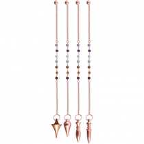 Copper Pendulum With Chakra Chain