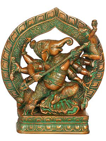 Statue - Ganesh 9" (Brass)