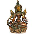 Statue - Green Tara 4" (Brass)