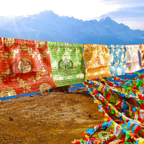 Tibetan Five Colors Windhorse Prayer Flag (Longevity)