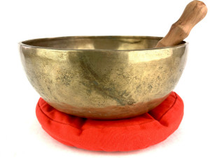 Himalayan Etched Golden Buddha Singing Bowl - 11.25" G/D Note