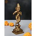 Statue - Krishna (Brass) 6"