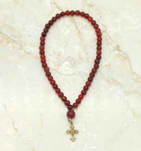 Red Agate 50-Bead Prayer Rope