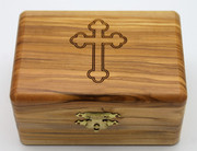 Bethlehem Olive Wood Medium Box with Engraved Cross