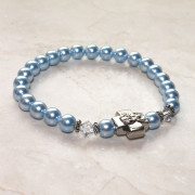 Light Blue Swarovski Pearl Prayer Bracelet