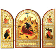 Nativity Triptych - Red