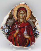 Agate Icon - St. Mary Magdalen gray