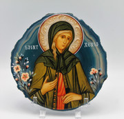 Agate Icon - St. Xenia of St. Petersburg A1