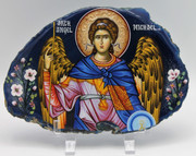 Agate Icon - Archangel Michael dark blue
