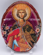 Agate Icon - Great Martyr Catherine - A2