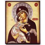 Vigin of Vladimir Embossed Icon