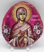 Agate Icon - St. Mary Magdalen pink