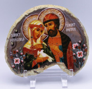 Agate Icon - Sts. Peter and Fevronia A4