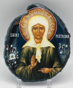 Agate Icon - St. Matrona the Blind - A4