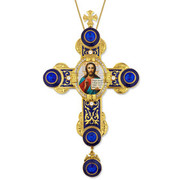 Blue Jeweled Wall Cross - Christ