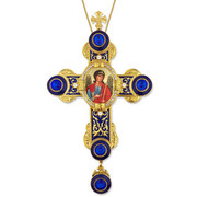 Blue Jeweled Wall Cross - Archangel Michael