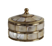 Mother of Pearl Brass Box