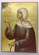 Hand-Painted Icon of St. Xenia of St. Petersburg, Fool for Christ