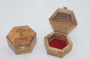 Jesus Prayer Bethlehem Olive Wood Box - Hexagon
