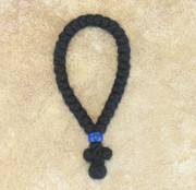 33-knot Greek Prayer Rope - 3 ply with Blue Bead