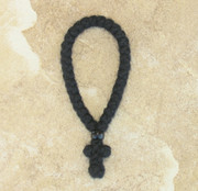 33-knot Greek Prayer Rope - 3 ply with Black Bead