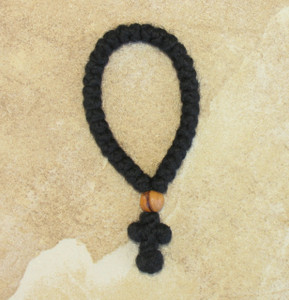 33-knot Greek Prayer Rope - 3 ply with Olive Wood Bead