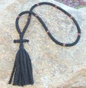 100-knot Russian Prayer Rope - 3 ply with Wooden Beads