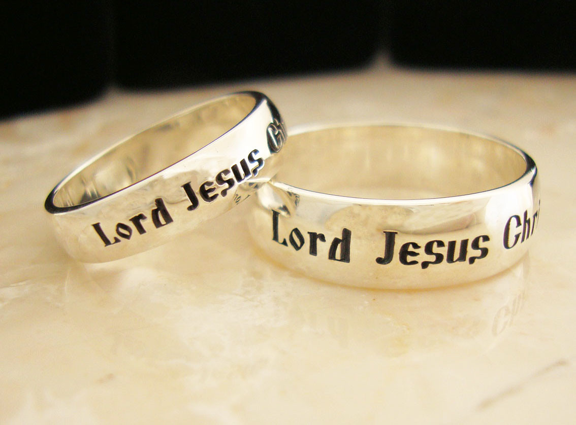 Jesus on sale ring silver