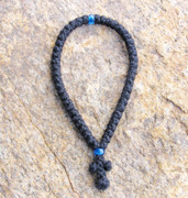 50-Knot Greek Prayer Rope - 2 ply with Blue Bead