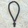 50-Knot Greek Prayer Rope - 3 ply with Garnet Bead