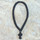50-Knot Greek Prayer Rope - 3 ply with Black Wood Bead