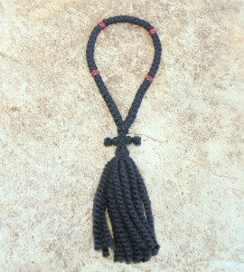 50-Knot Russian Prayer Rope - 2 ply with Wooden Beads