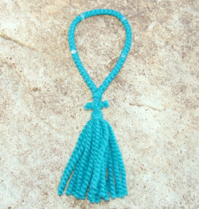 50-Knot Russian Prayer Rope - 2 ply Teal Blue