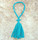 50-Knot Russian Prayer Rope - 2 ply Teal Blue