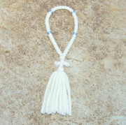 50-Knot Russian Prayer Rope - 2 ply White